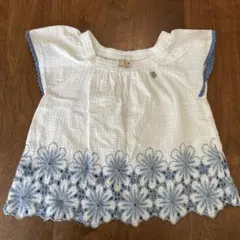 petit main 花柄刺繍 トップス 90cm