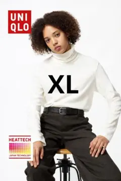ユニクロ ヒートテックフリースタートルネックT XL 白