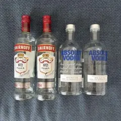 SMIRNOFF ウォッカ アブソルート　透明ボトル　空ビン　空ボトルのサムネイル