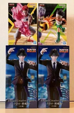 HUNTER×HUNTER ゴン ヒソカ レオリオ クロロ フィギュアセット - メルカリ