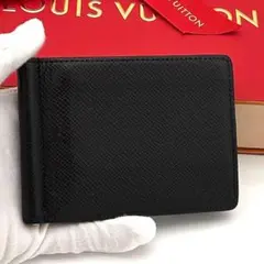 ☆美品☆ルイヴィトン マネークリップ 財布 タイガ ポルトフォイユパンス 黒のサムネイル
