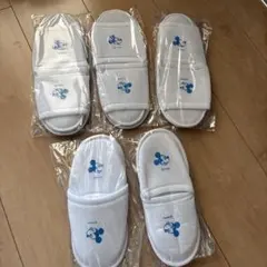新品　ディズニー ホテル　ミッキーマウス スリッパ 5足セット