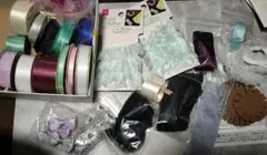 リボンとデコレーションパーツセット