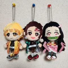 鬼滅の刃 ぬいぐるみ ぱぺっとちゃーむ 竈門炭治郎　我妻善逸　禰豆子