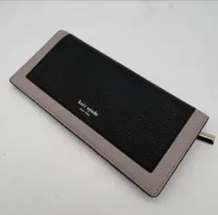 【美品】ケイトスペード＊レザー長財布 黒とベージュ