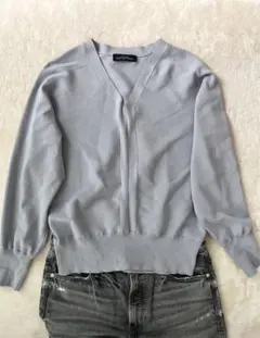 グリーンレーベルリラクシング　Ｖネック ドルマンスリーブ　アースカラー