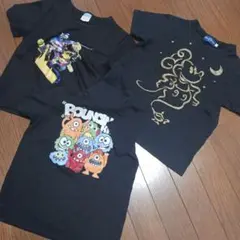 男の子向き　黒　半袖Tシャツ三枚セット　120 ディズニー等　まとめ売り