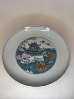 【美品】陶器 中国 皿絵 絵皿 中国 徳化 赤絵六寸皿 ｜ みんげい おくむら （日本と世界の民芸）