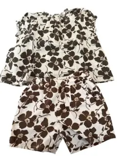 petit main 花柄トップスとショーツセット 90cm