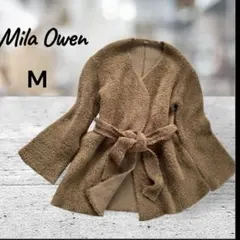 Mila Owen ミラオーウェン　ガウンコート　 ブラウン　M ノーカラー
