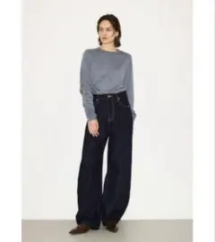 THROW J/W CURVE TUCKED PT デニム sly