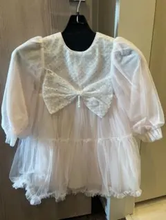 ★お値下げしました【110cm】リボン付きフリルドレス ピンク