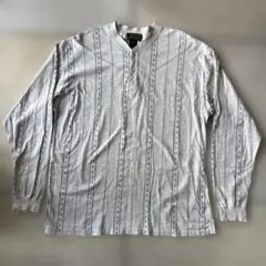 Eddie Bauer 長袖カットソー グレー ストライプ