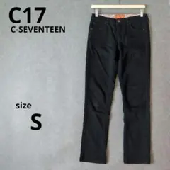 C17 シーセブンティーン ブラックストレッチデニム スリムフィット　S冬