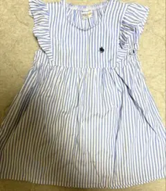 POLO Baby フリル付きストライプワンピース 90