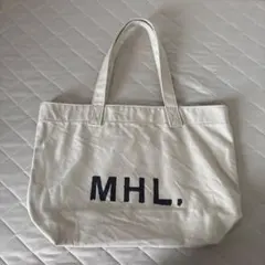 【美品】MHL. キャンバス　トートバッグ　アイボリーのサムネイル