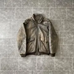 フランス製 -80s BISON FUTE レザーフライトジャケット