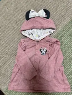 ミニーマウス フード付き トレーナー ピンク