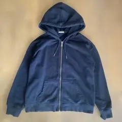 GU ジーユー　レディース　XL ネイビー フルジップパーカー　トップス