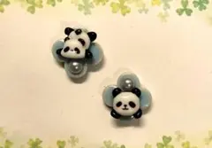 美濃焼☆タイルピアス（パンダちゃん）