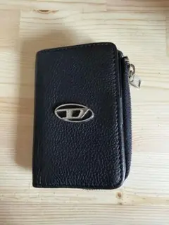 DIESEL ブラック レザー キーケース