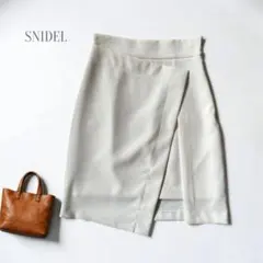 SNIDEL スナイデル ラップスカート 台形スカート ホワイト 0 春夏 膝丈のサムネイル