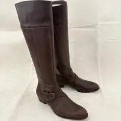 ✨極美品✨卑弥呼 ロングブーツ サイドジップ 美脚 レザー ブラウン 24cm