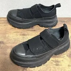 美品☆CONVERSE 厚底 トレックウェーブV-2 ベルクロ 黒 23cmのサムネイル
