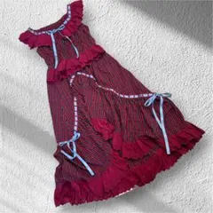 jouetie チェックセットアップ　フリル　ロングスカート