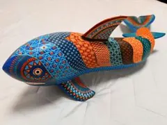 【一点物】メキシコ オアハカ アレブリヘ 木彫り 魚 手描き 大型60cm 一点物】メキシコ オアハカ アレブリヘ 木彫り 魚 手描き 大型60cm