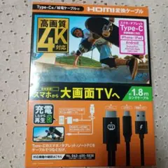 新品未開封★Type-C用 給電ケーブル付 HDMI変換ケーブル 1.8m