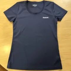 Reebok リーボック 速乾 Tシャツ 濃紺 ネイビー L