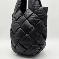極美品 ボッテガヴェネタ トートバッグ マキシイントレチャート ブラック