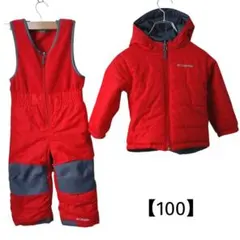 コロンビア 子供用 スキーウェア上下 100サイズ(3T) レッド