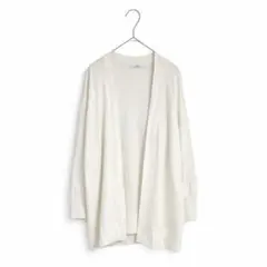 625×7,ロングカーディガン 白 薄手 M 羽織りのサムネイル