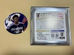 サッカー日本代表 SAMURAI BLUE 丸型ステッカー 伊藤洋輝
