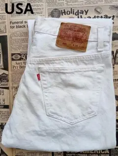 ※USA製リーバイス501 Levi sストレート オフホワイトパンツW34