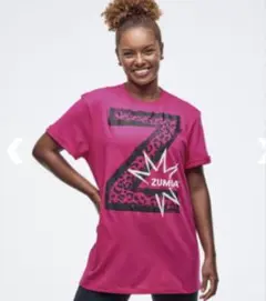ZUMBA 最新作　ピンク Tシャツ 100%綿