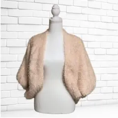 CECIL McBEEフワフワ カーディガン ボレロ 七分丈 ドルマンスリーブ