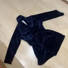 ガウン　ルームウェアガウン　バスローブ　ネイビー