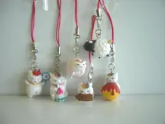 ♯Gtt28Ar夏目友人帳ニャンコ先生ストラップ2シークレット入6種