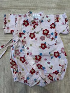 花柄甚平 80cm ピンク　コットン100%