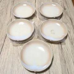 【新品 未使用】萩焼 銘々皿 5枚揃 取り分け皿 小皿