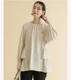 訳あり F by ROSSO サイドティアードブラウス 長袖ブラウス