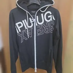 1PIU1UGUALE3 RELAX ビッグジップ パーカー XXL ブラック