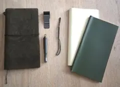 トラベラーズノート (オリーブ) 5点セット
