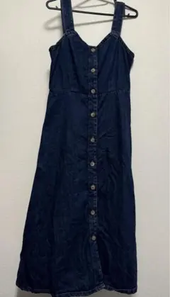 GU ライトデニム ジャンパードレス BLUE M