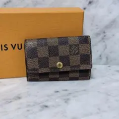 LOUIS VUITTON ルイヴィトン キーケース ダミエ 6連 本革 レザー
