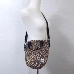 ドリフター 3WAY レオパード柄 巾着 ショルダーバッグ ヒョウ柄 ブラウン