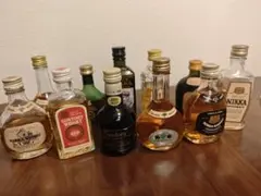 【未開栓古酒特級/2級】ウイスキー ブランデー ミニボトル 11本 記念ボトル有のサムネイル
